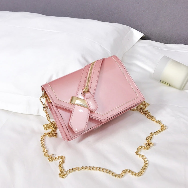 Zipper Magnetic Buckle Coating PU Leather Chain Single Shoulder Bag Ladies Handbag Messenger Bag