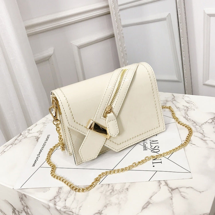 Zipper Magnetic Buckle Coating PU Leather Chain Single Shoulder Bag Ladies Handbag Messenger Bag