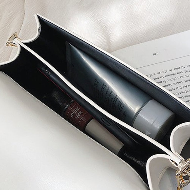 Round Buckle Rhombus Texture Pure Color PU Leather Chain Single Shoulder Bag Ladies Handbag Messenger Bag