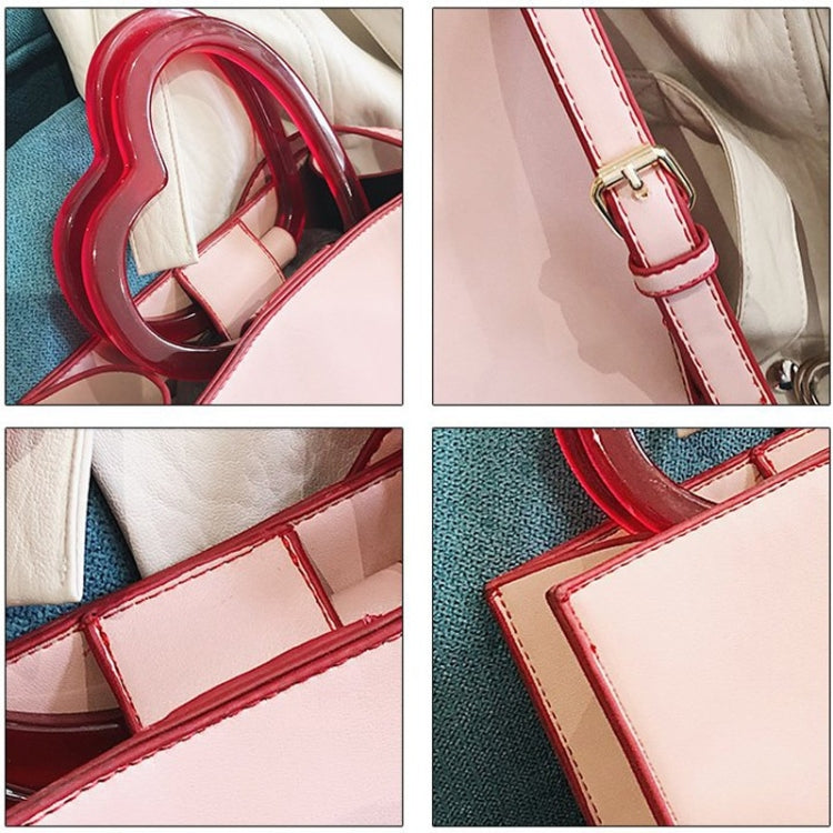 Heart Handle PU Leather Single Shoulder Bag Ladies Handbag Messenger Bag