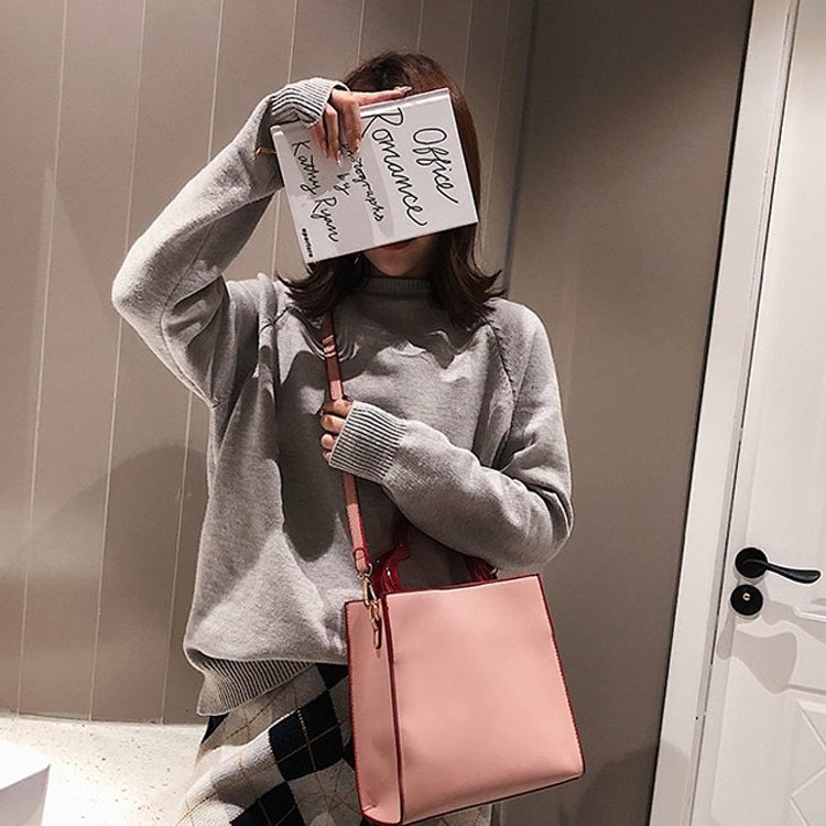 Heart Handle PU Leather Single Shoulder Bag Ladies Handbag Messenger Bag