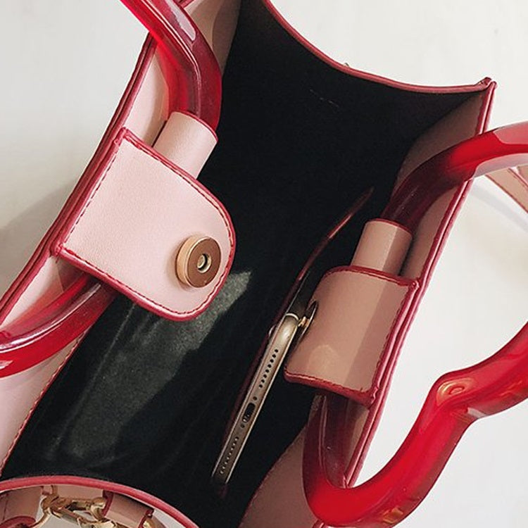 Heart Handle PU Leather Single Shoulder Bag Ladies Handbag Messenger Bag