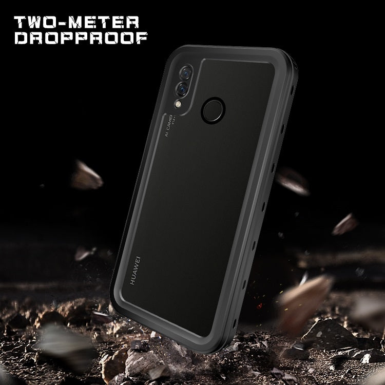 2m Waterproof 2m Shockproof Dustproof PC+TPU Case for Huawei P20 Lite (Black)