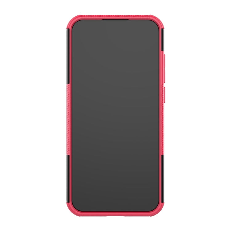 Tire Texture TPU+PC Shockproof Phone Case for Huawei Honor 8A / Y6 2019, with Holder