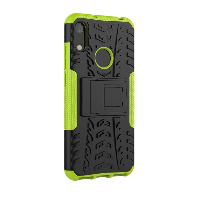 Tire Texture TPU+PC Shockproof Phone Case for Huawei Honor 8A / Y6 2019, with Holder