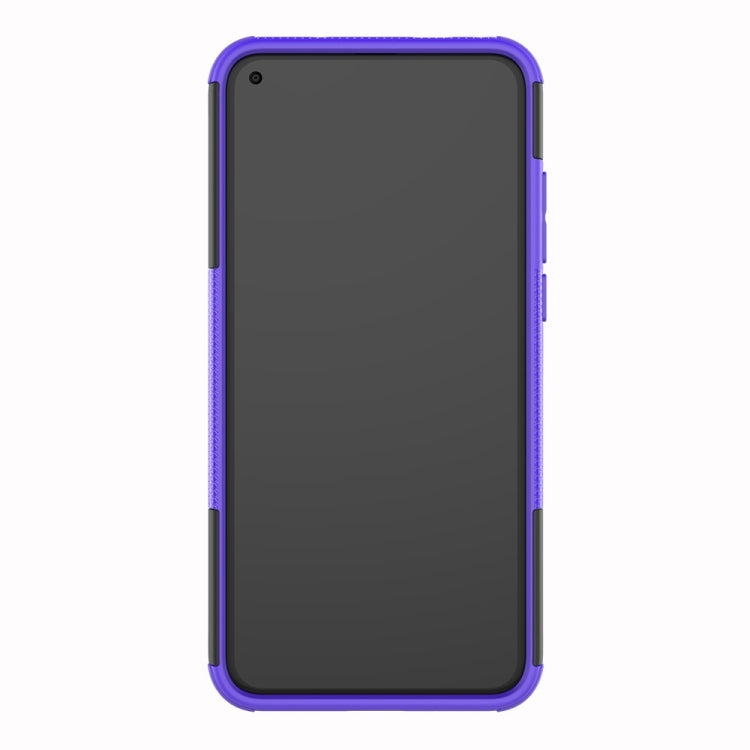 Tire Texture TPU+PC Shockproof Phone Case for Huawei Honor V20, with Holder