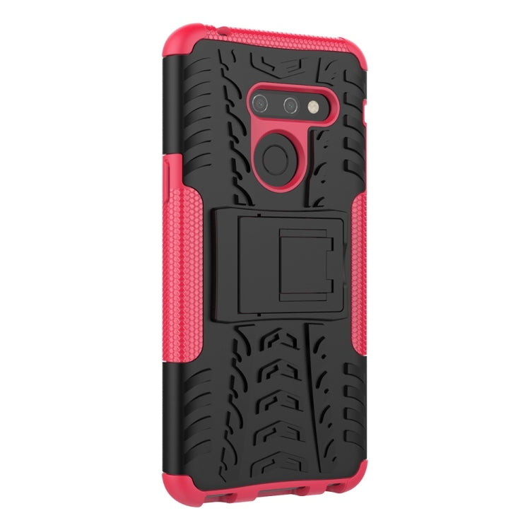 Tire Texture TPU+PC Shockproof Phone Case for LG G8 ThinQ, with Holder