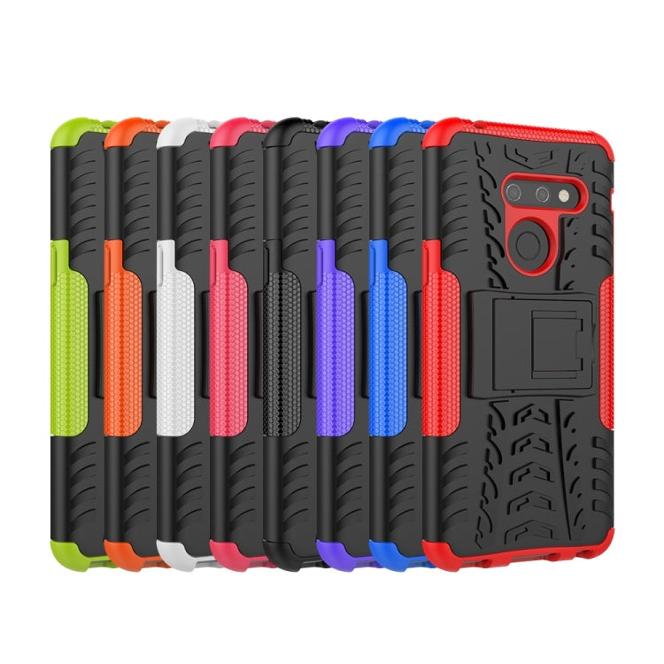 Tire Texture TPU+PC Shockproof Phone Case for LG G8 ThinQ, with Holder