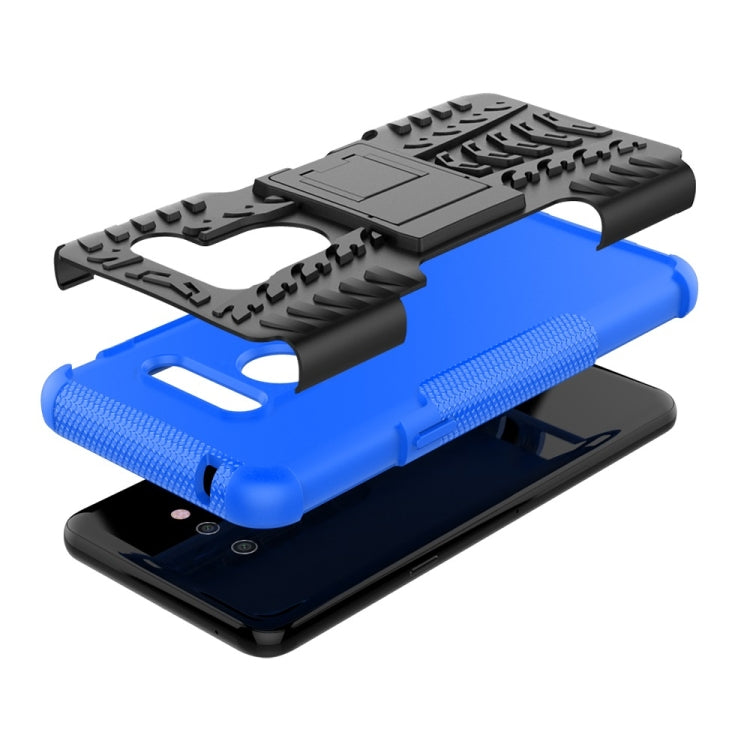 Tire Texture TPU+PC Shockproof Phone Case for LG G8 ThinQ, with Holder