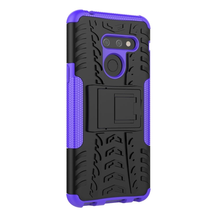 Tire Texture TPU+PC Shockproof Phone Case for LG G8 ThinQ, with Holder