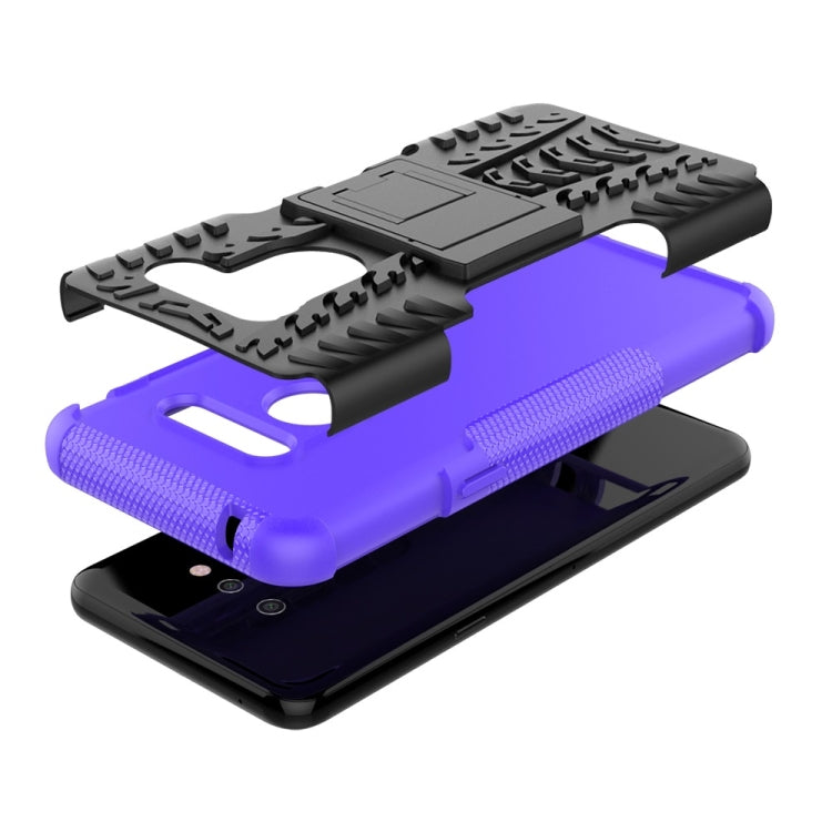 Tire Texture TPU+PC Shockproof Phone Case for LG G8 ThinQ, with Holder