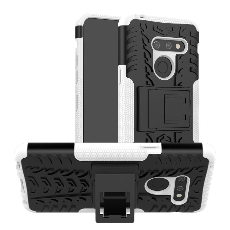 Tire Texture TPU+PC Shockproof Phone Case for LG G8 ThinQ, with Holder
