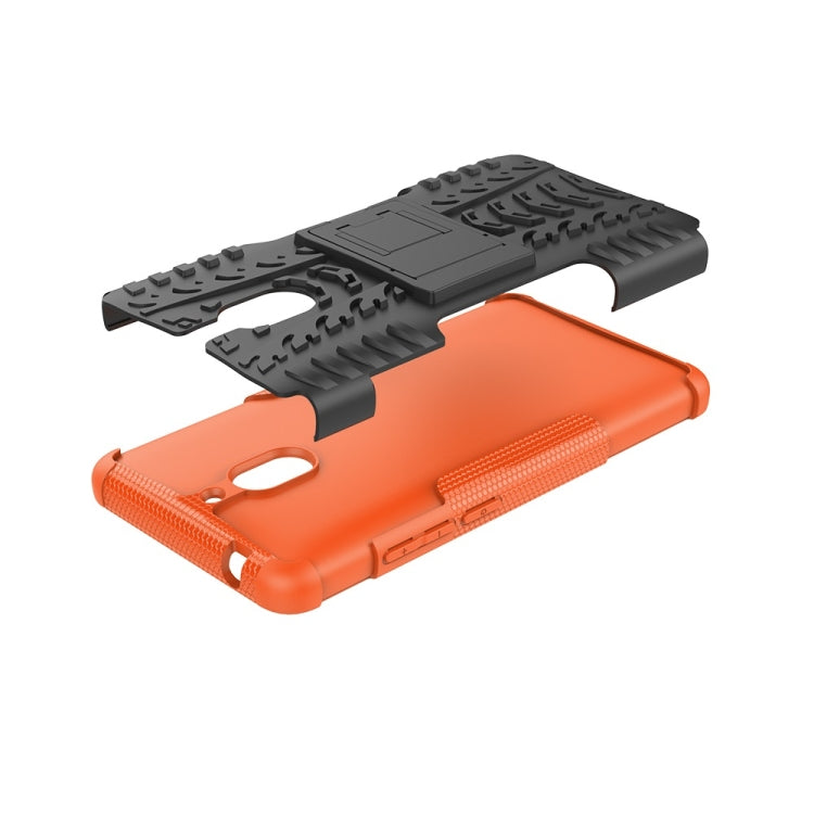 Tire Texture TPU+PC Shockproof Phone Case for Nokia 2.1, with Holder