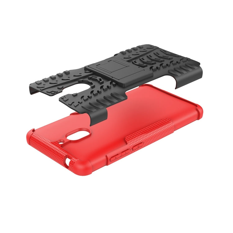 Tire Texture TPU+PC Shockproof Phone Case for Nokia 2.1, with Holder