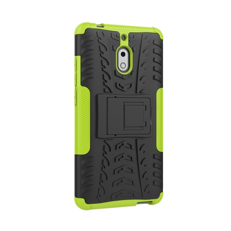 Tire Texture TPU+PC Shockproof Phone Case for Nokia 2.1, with Holder