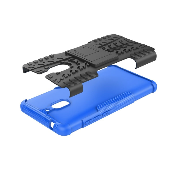 Tire Texture TPU+PC Shockproof Phone Case for Nokia 2.1, with Holder