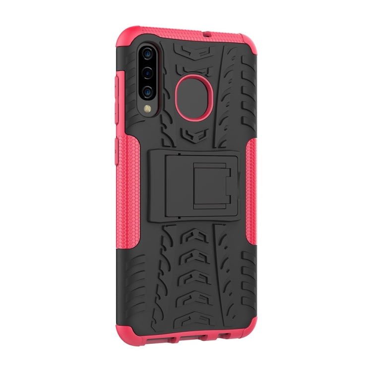 Tire Texture TPU+PC Shockproof Phone Case for Galaxy A50 / A20 / A30, with Holder