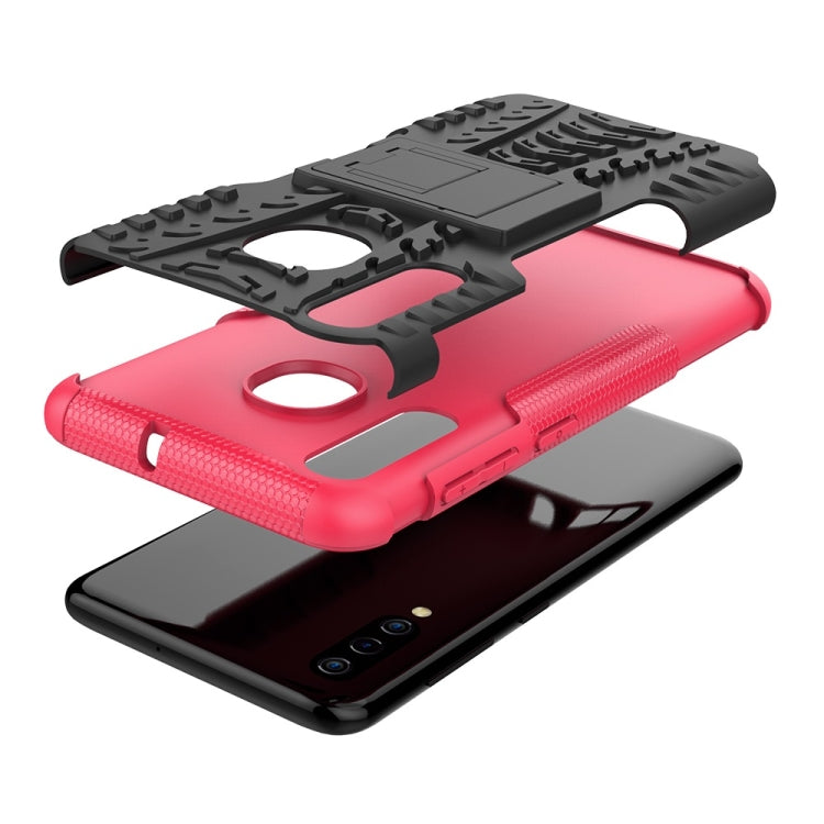 Tire Texture TPU+PC Shockproof Phone Case for Galaxy A50 / A20 / A30, with Holder