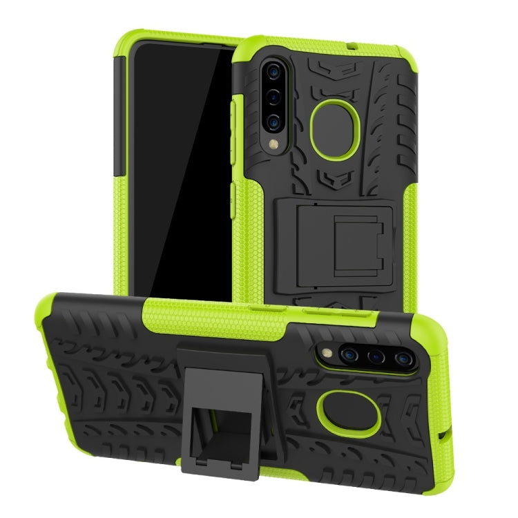 Tire Texture TPU+PC Shockproof Phone Case for Galaxy A50 / A20 / A30, with Holder
