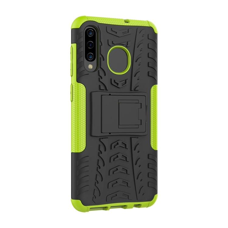 Tire Texture TPU+PC Shockproof Phone Case for Galaxy A50 / A20 / A30, with Holder