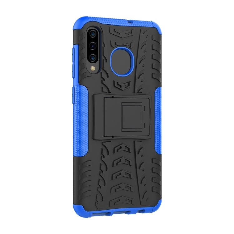 Tire Texture TPU+PC Shockproof Phone Case for Galaxy A50 / A20 / A30, with Holder