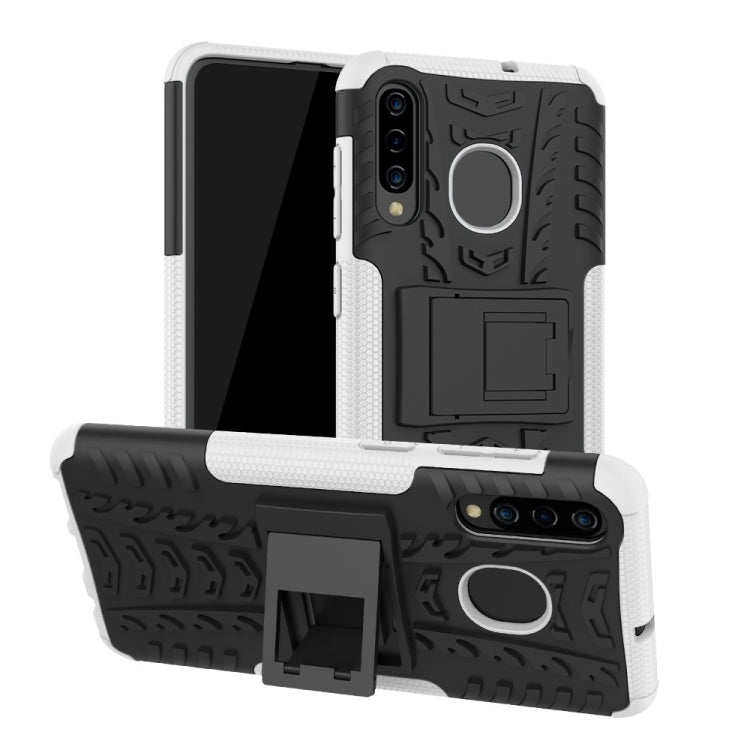 Tire Texture TPU+PC Shockproof Phone Case for Galaxy A50 / A20 / A30, with Holder