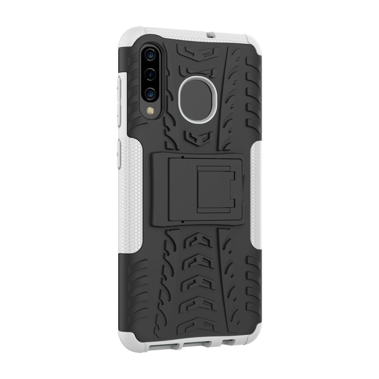 Tire Texture TPU+PC Shockproof Phone Case for Galaxy A50 / A20 / A30, with Holder