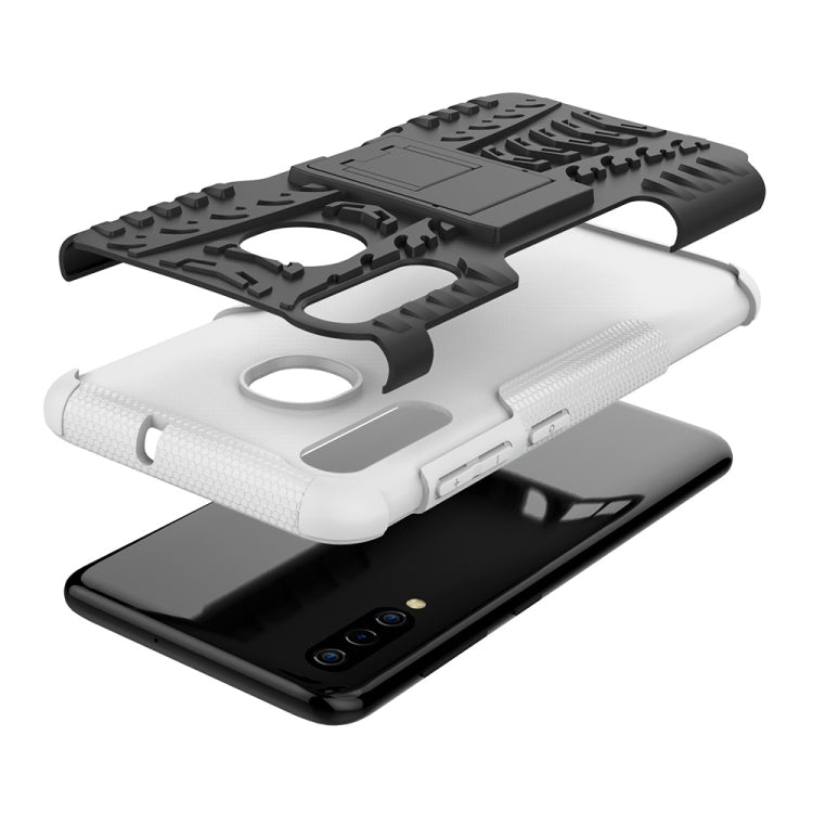 Tire Texture TPU+PC Shockproof Phone Case for Galaxy A50 / A20 / A30, with Holder