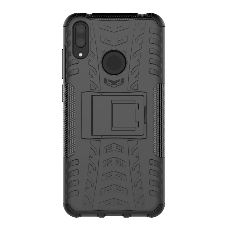 Tire Texture TPU+PC Shockproof Case for Huawei Y7 Pro 2019 / Enjoy 9, with Holder