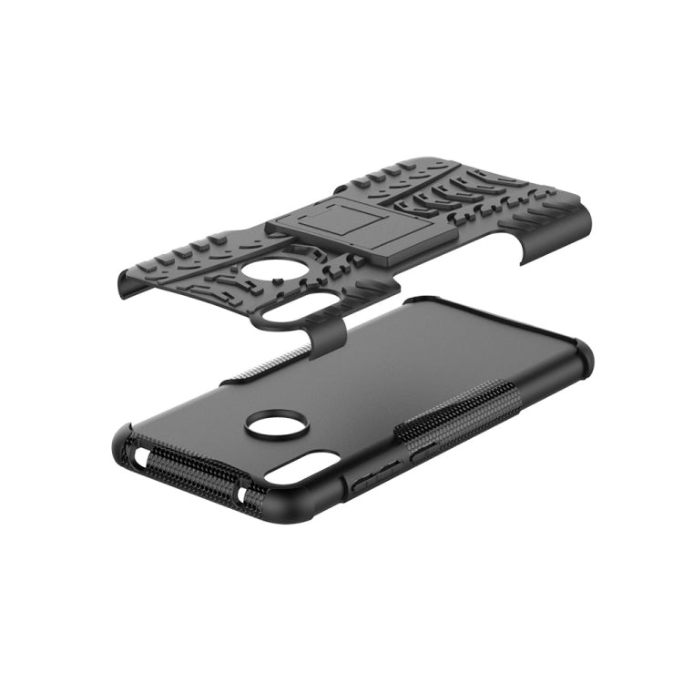 Tire Texture TPU+PC Shockproof Case for Huawei Y7 Pro 2019 / Enjoy 9, with Holder