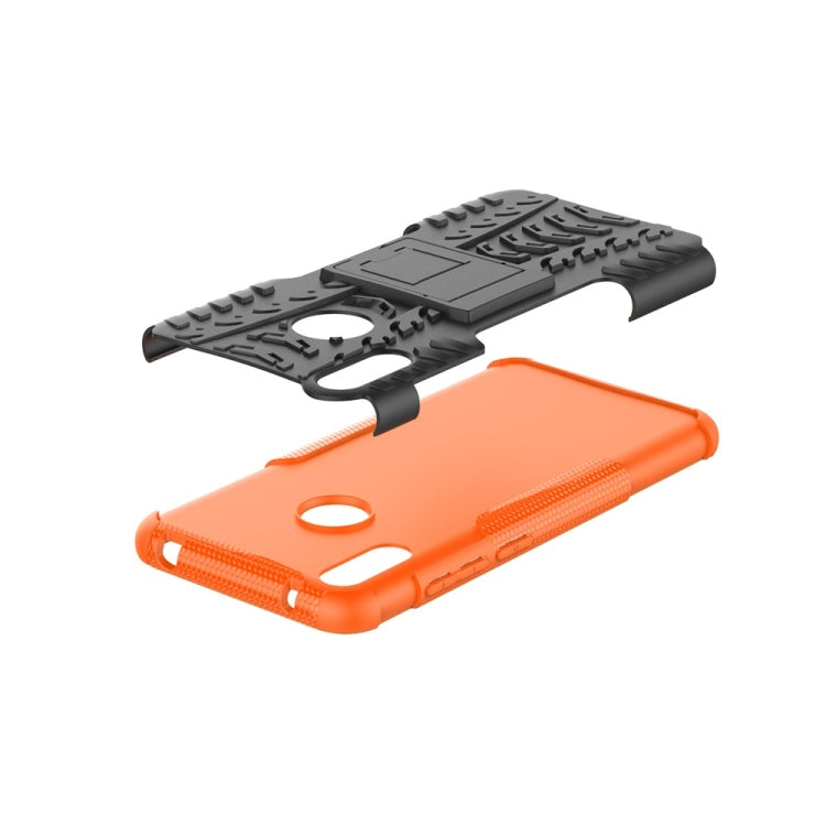 Tire Texture TPU+PC Shockproof Case for Huawei Y7 Pro 2019 / Enjoy 9, with Holder