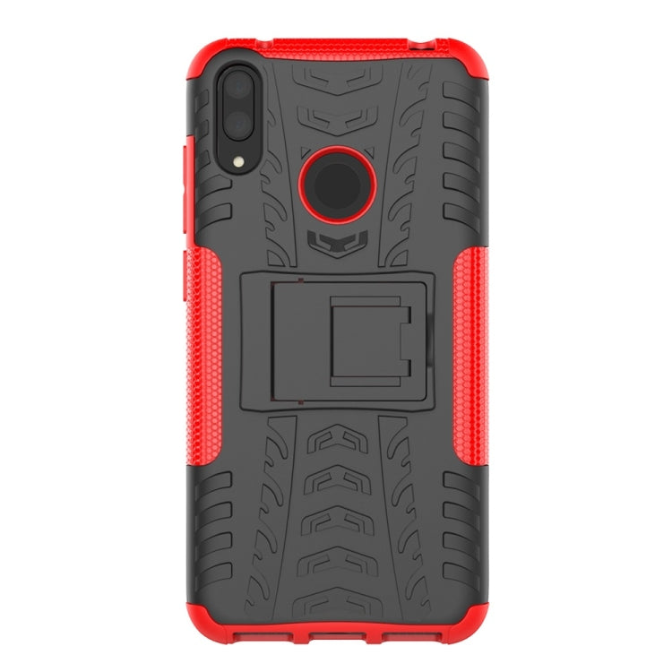 Tire Texture TPU+PC Shockproof Case for Huawei Y7 Pro 2019 / Enjoy 9, with Holder