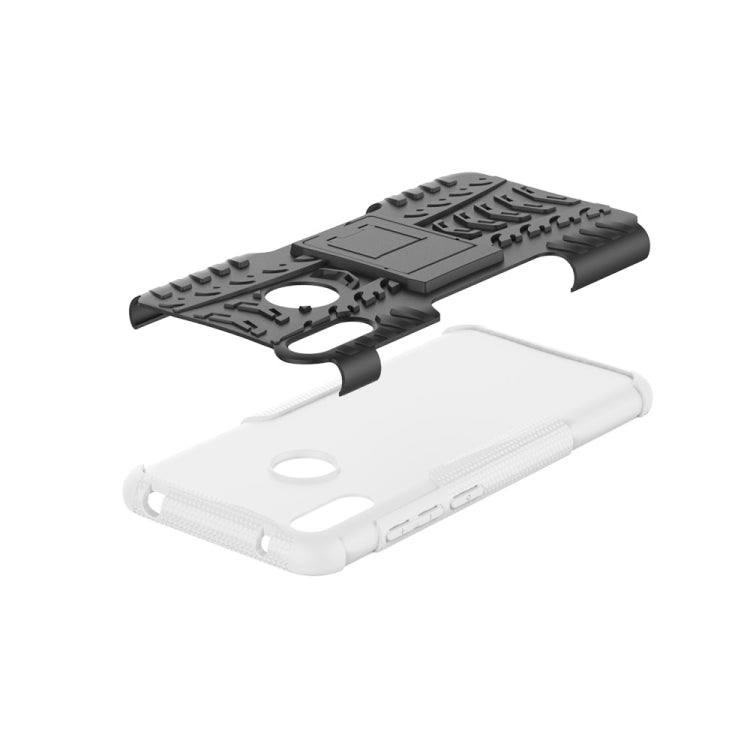 Tire Texture TPU+PC Shockproof Case for Huawei Y7 Pro 2019 / Enjoy 9, with Holder