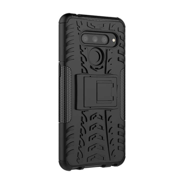 Tire Texture TPU+PC Shockproof Case for LG V50 ThinQ, with Holder