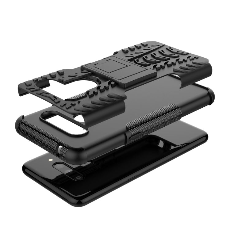 Tire Texture TPU+PC Shockproof Case for LG V50 ThinQ, with Holder