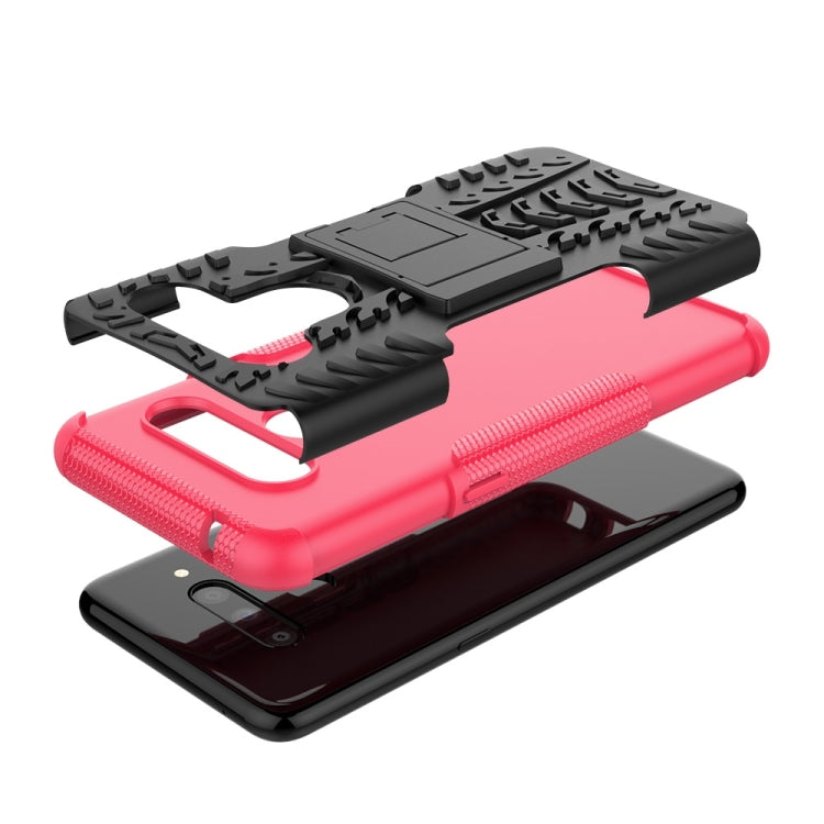 Tire Texture TPU+PC Shockproof Case for LG V50 ThinQ, with Holder