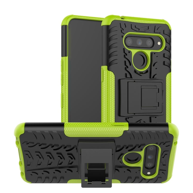 Tire Texture TPU+PC Shockproof Case for LG V50 ThinQ, with Holder