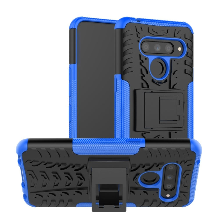 Tire Texture TPU+PC Shockproof Case for LG V50 ThinQ, with Holder