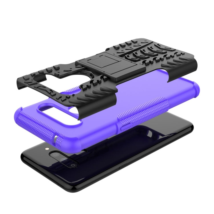 Tire Texture TPU+PC Shockproof Case for LG V50 ThinQ, with Holder