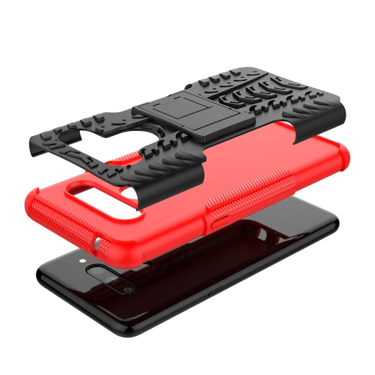 Tire Texture TPU+PC Shockproof Case for LG V50 ThinQ, with Holder