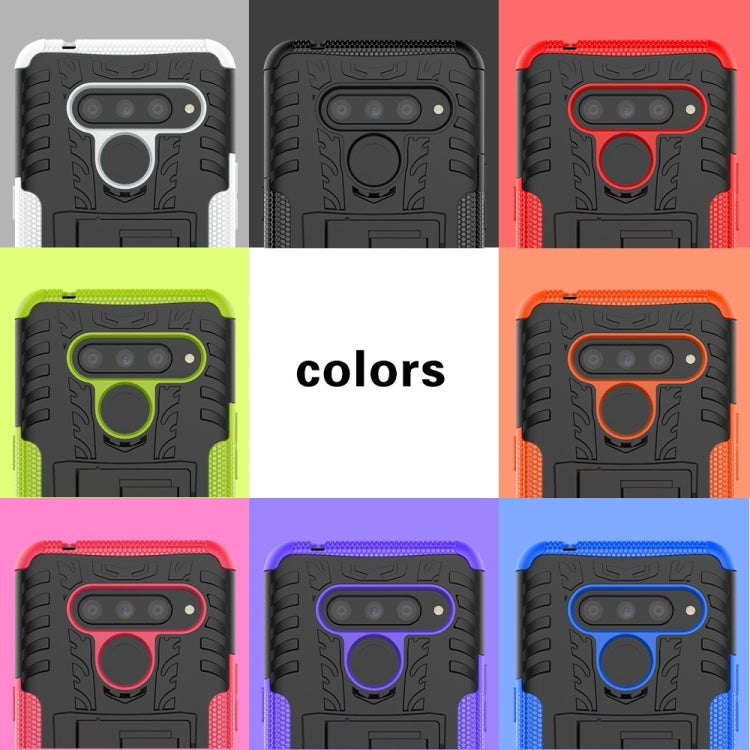 Tire Texture TPU+PC Shockproof Case for LG V50 ThinQ, with Holder