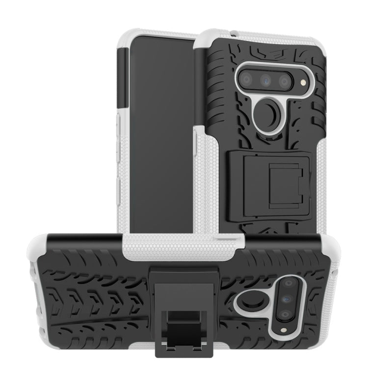 Tire Texture TPU+PC Shockproof Case for LG V50 ThinQ, with Holder
