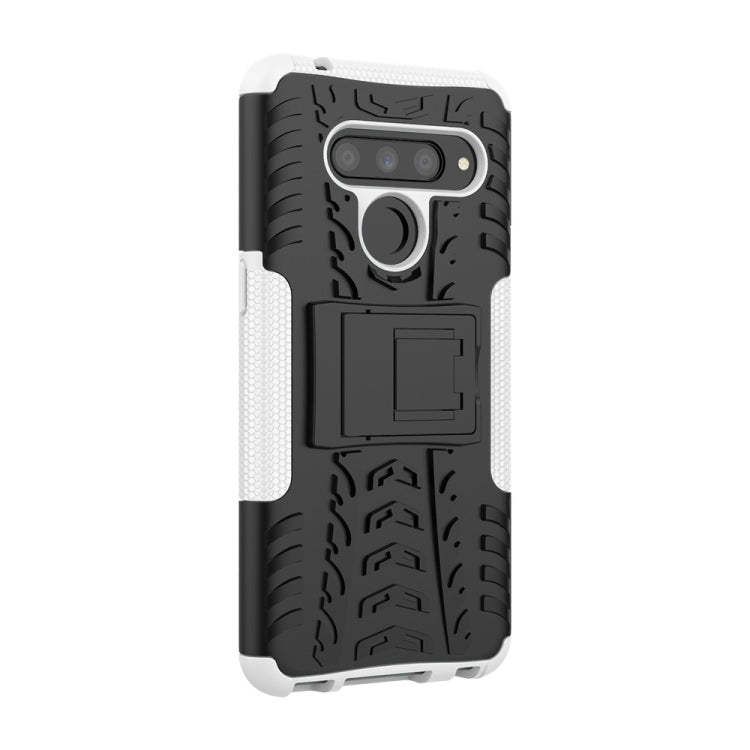 Tire Texture TPU+PC Shockproof Case for LG V50 ThinQ, with Holder