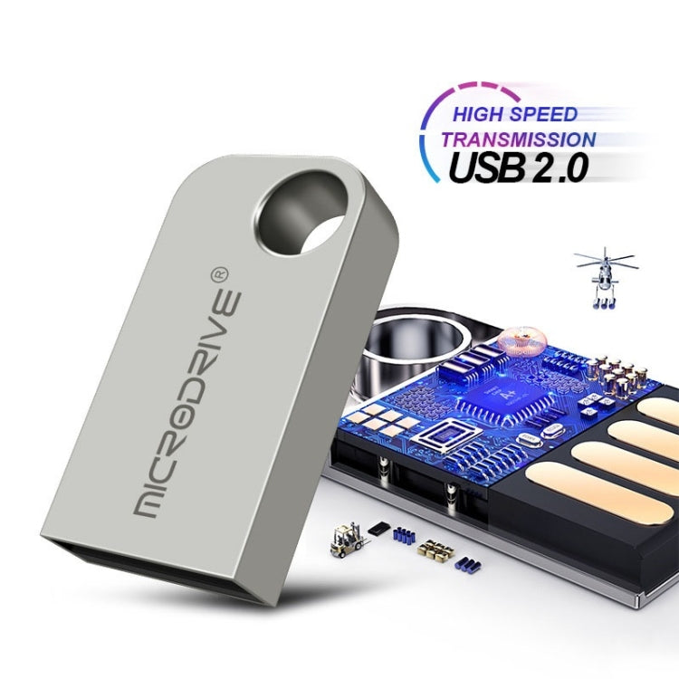 MicroDrive 8GB USB 2.0 Mini Semi-circular Metal U Disk