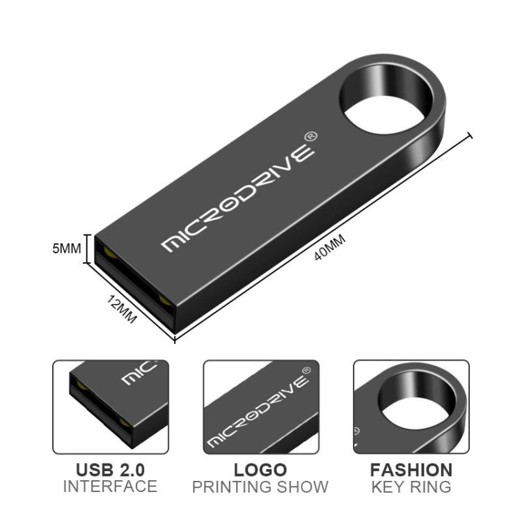 MicroDrive 8GB USB 2.0 Metal Waterproof High Speed U Disk