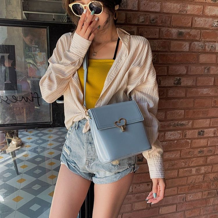 Heart Buckle PU Leather Single Shoulder Bag Ladies Handbag Messenger Bag