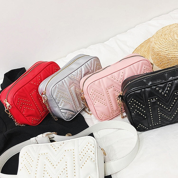 Rivet PU Leather Chain Single Shoulder Bag Waist Bag Messenger Bag