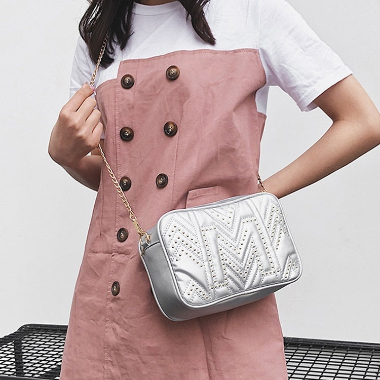 Rivet PU Leather Chain Single Shoulder Bag Waist Bag Messenger Bag