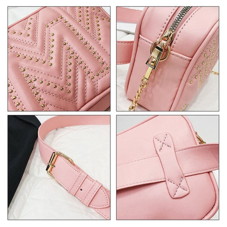 Rivet PU Leather Chain Single Shoulder Bag Waist Bag Messenger Bag