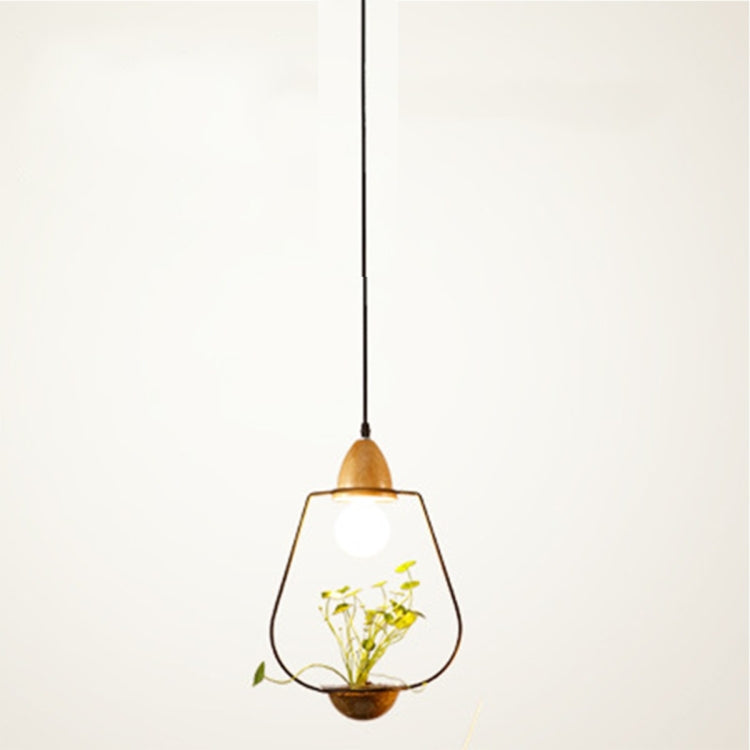Wrought Iron Plant Flower Decoration Glass pendant Lamp Ceiling Lamp Droplight for Restaurant Pub Cafe House Garden
